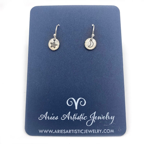 Star and Moon Earrings Celestial Jewelry