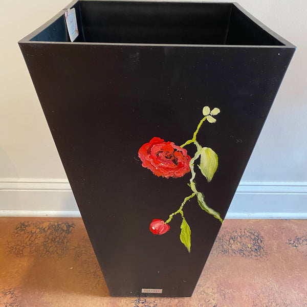 Hand-painted Flowered Planters