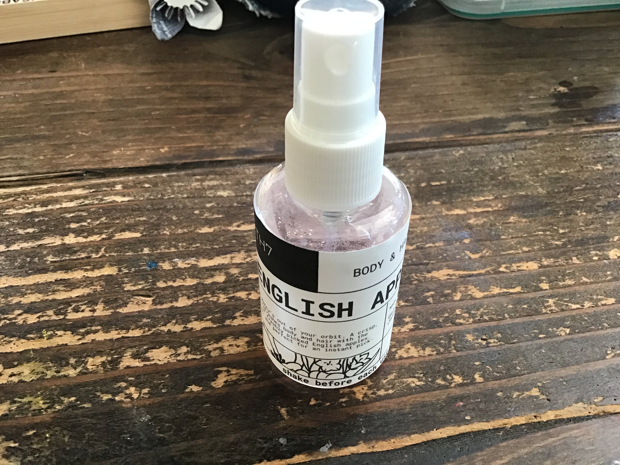 English apple body and hair spray