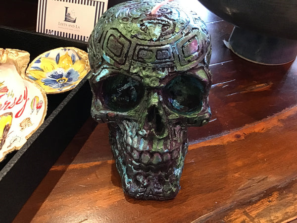 Hand painted Skull Candles