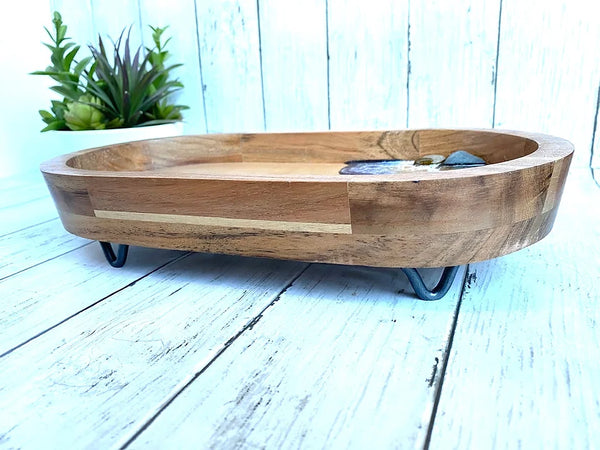 Ocean Oval Tray with Stand