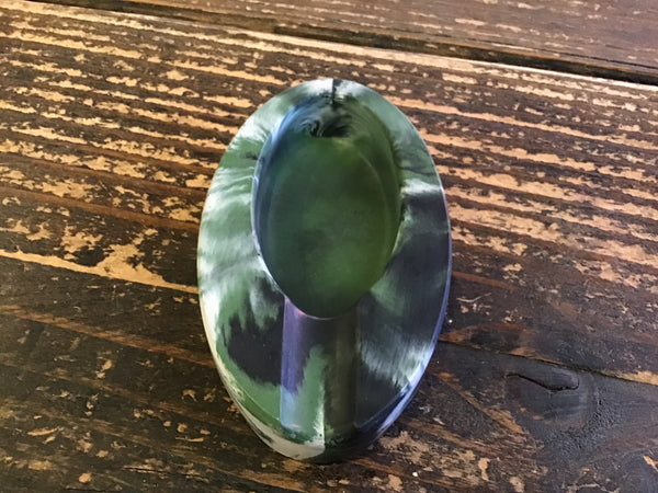 Oval concrete ashtrays
