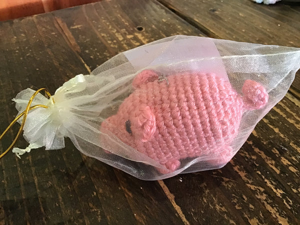 Crochet animal bag charms