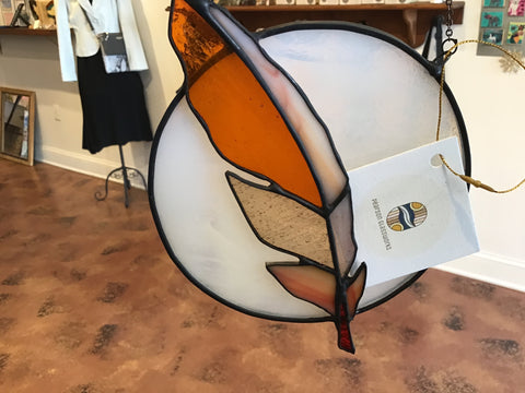 Stained glass feather