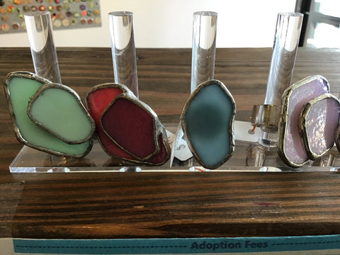 Stained glass rings