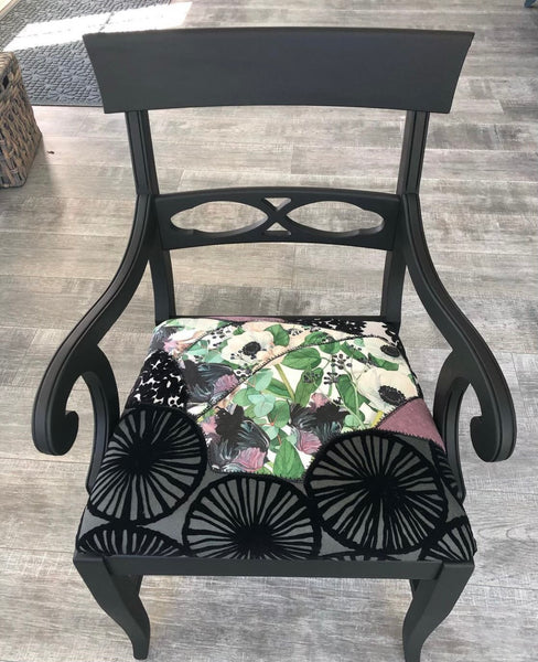 Up-Cycled Chair - Blueberry Hydrangea