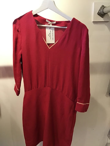 Maje pink crepe dress office chic