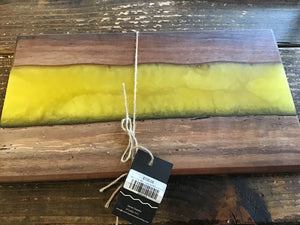 Yellow epoxy cutting board