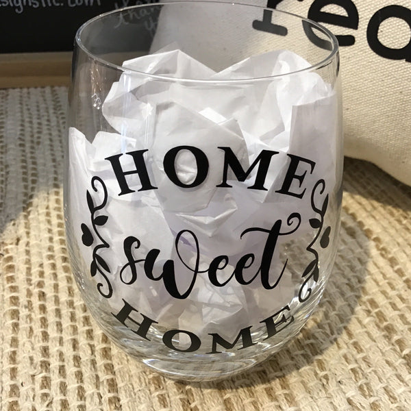 Stemless wine glasses