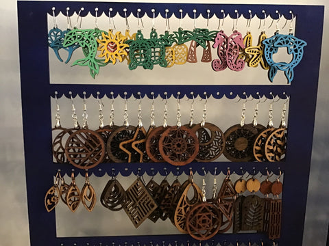 2 for $15 - Wood Dangle Earrings