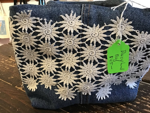 Daisy denim handbag