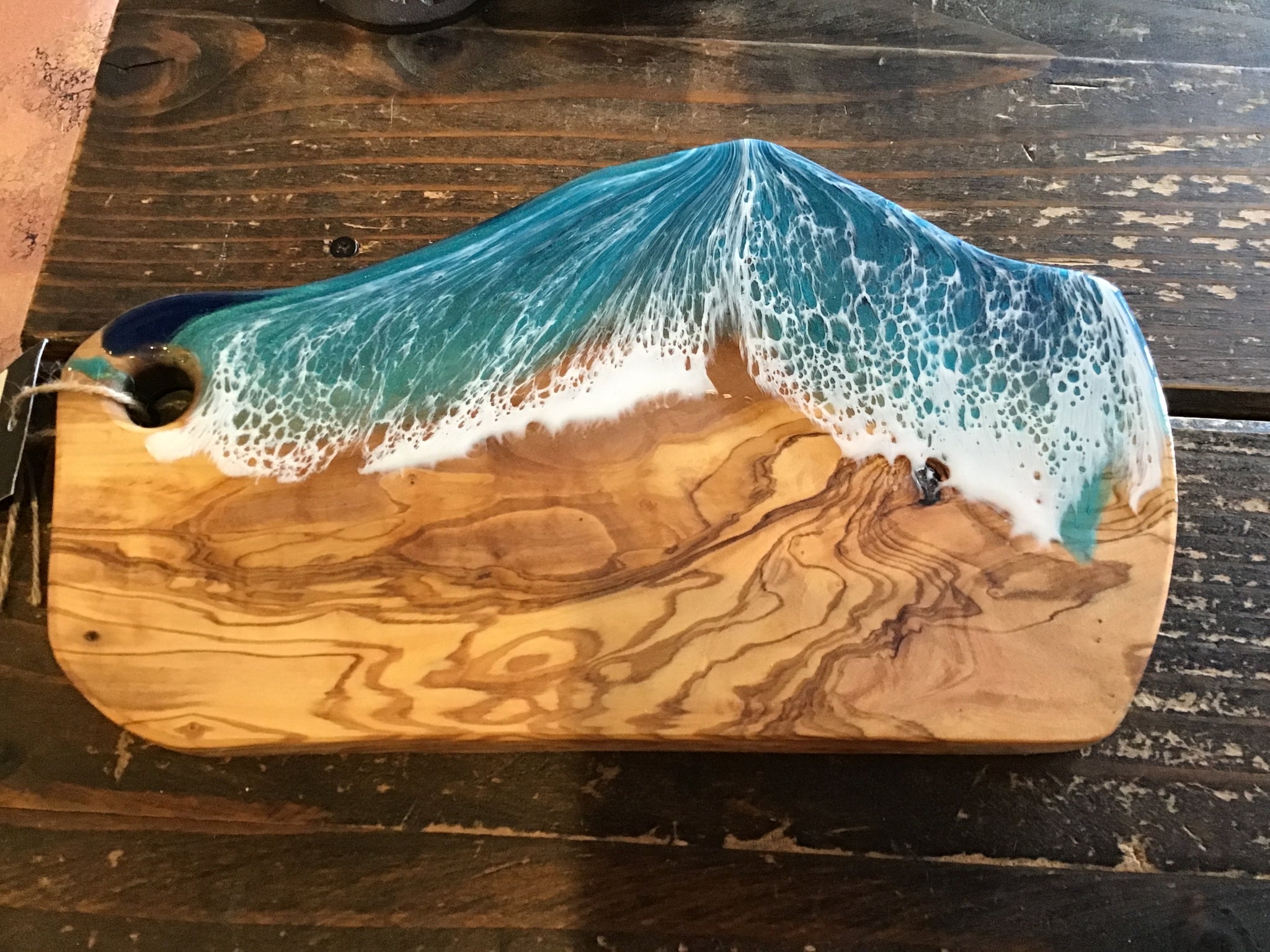 Small ocean wave charcuterie board
