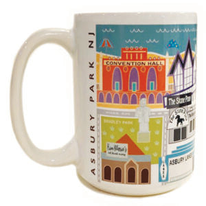 New Jersey Town Map Mugs