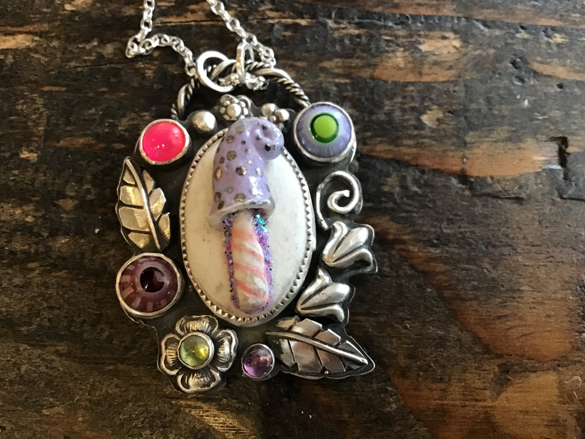 Mushroom necklace