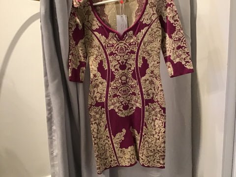 Purple and gold dress