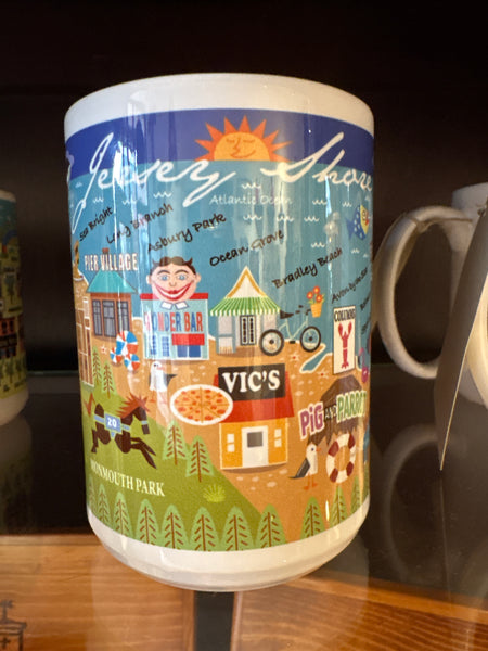 New Jersey Town Map Mugs