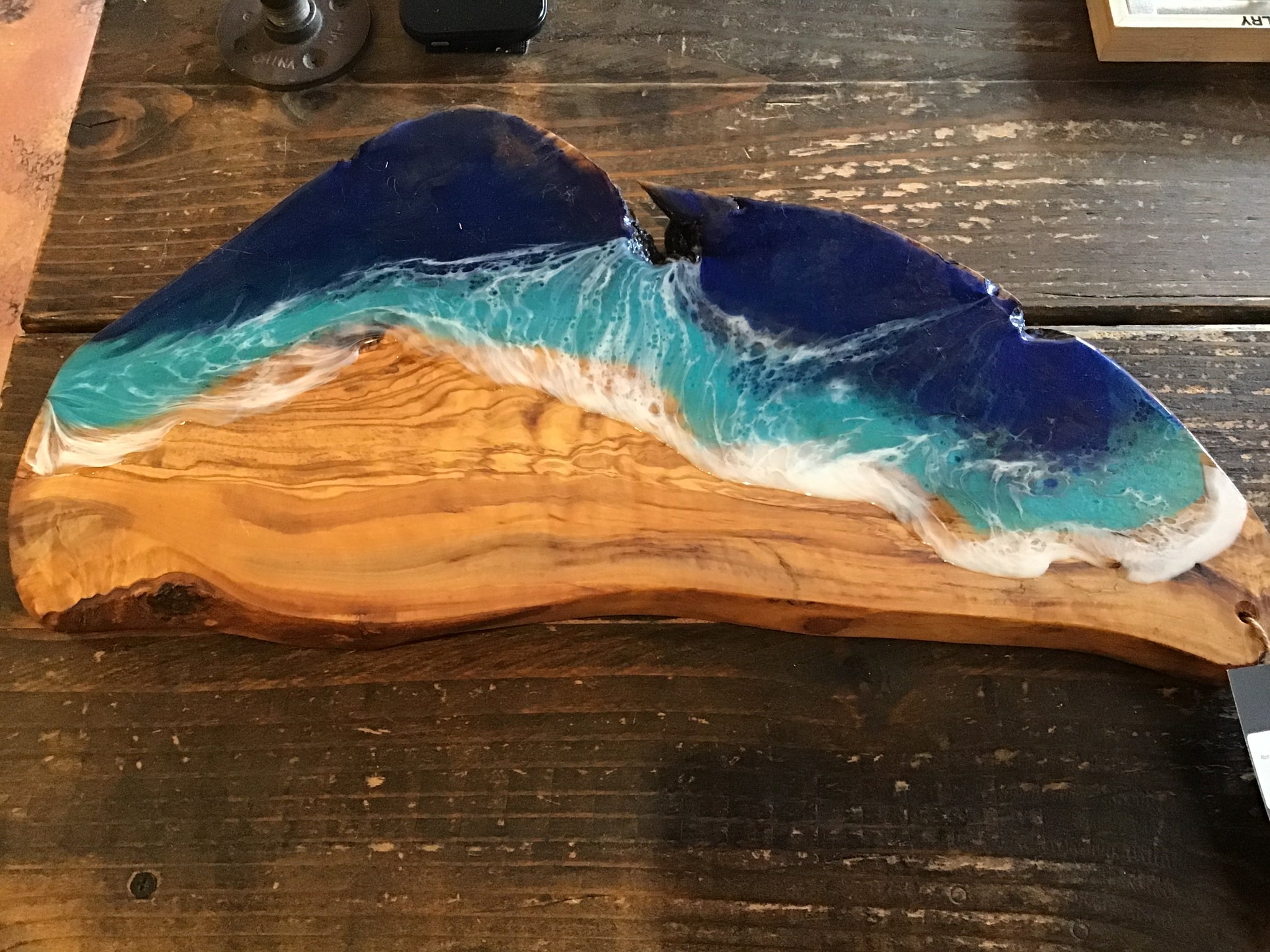 Ocean wave charcuterie board