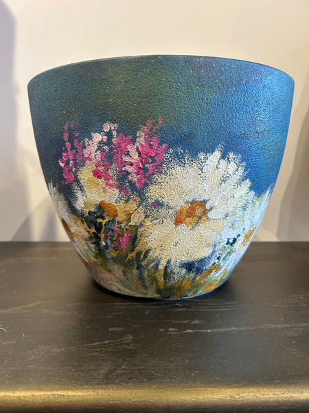 Hand-painted Flowered Planters