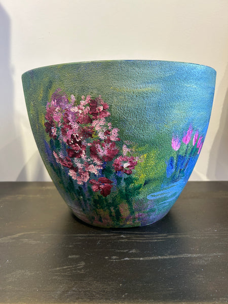 Hand-painted Flowered Planters