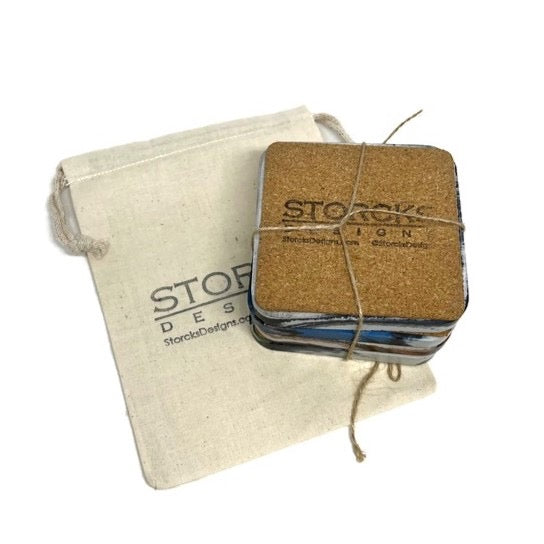 Concrete Coaster Set or Singles