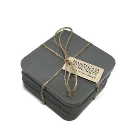 Concrete Coaster Set or Singles