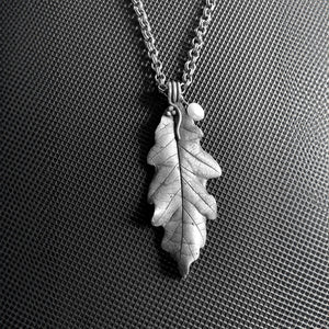 Pure Silver Oak Leaf Necklace