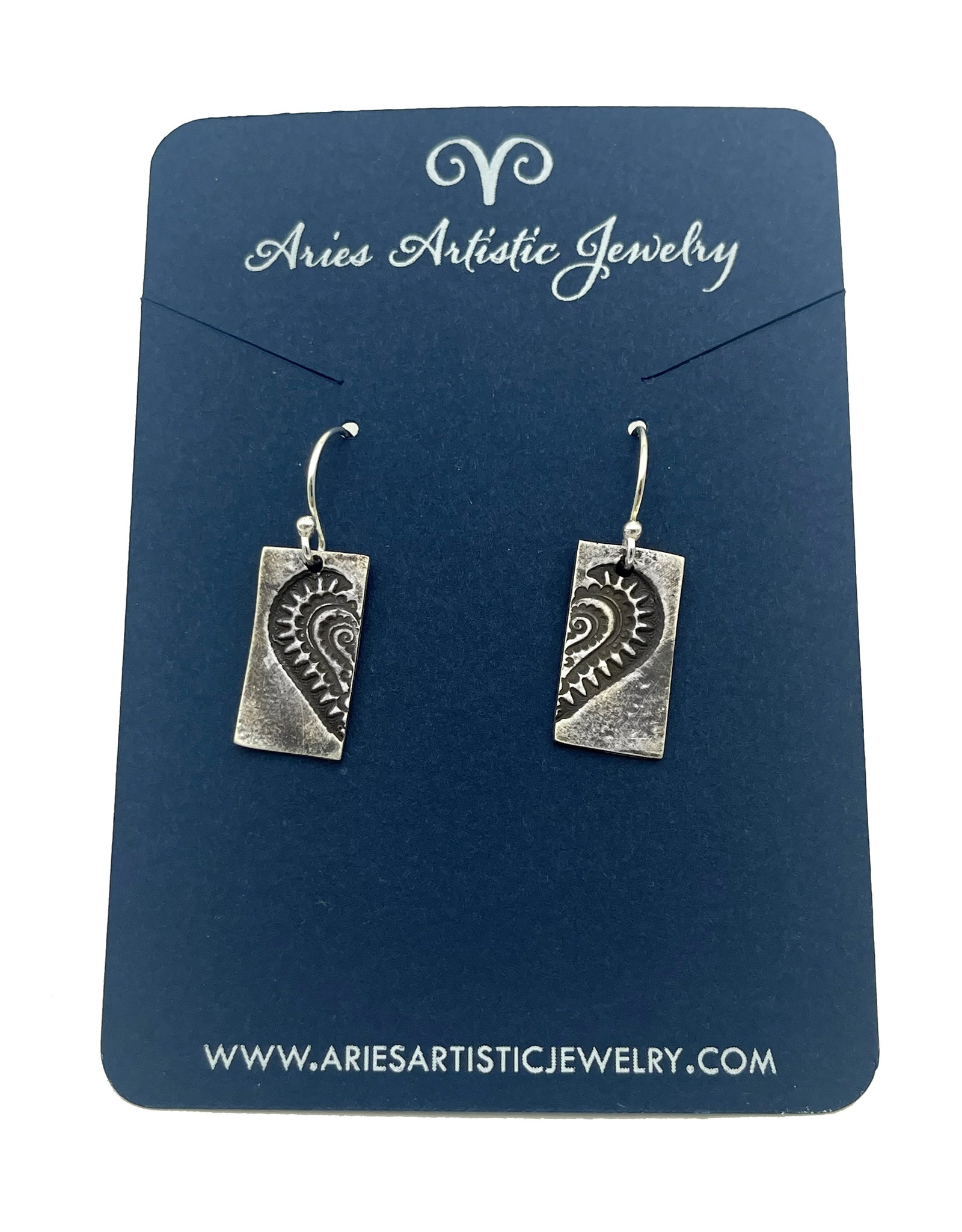 Sterling Silver Small Split Heart Earrings