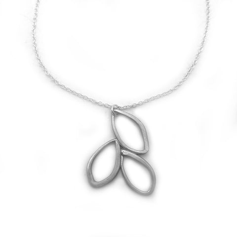 Sterling Silver Petals Falling Necklace