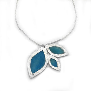 Blue Petal Flower Necklace