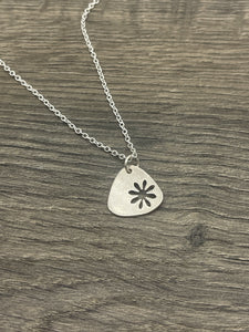 Triangular Punched Out Snowflake Necklace