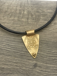 Bronze Turtle Shield Necklace