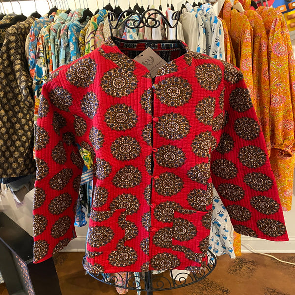 Quilted Block Print Jackets