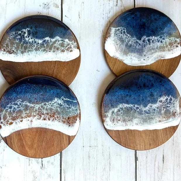 Acacia Ocean Coasters (set of 4)