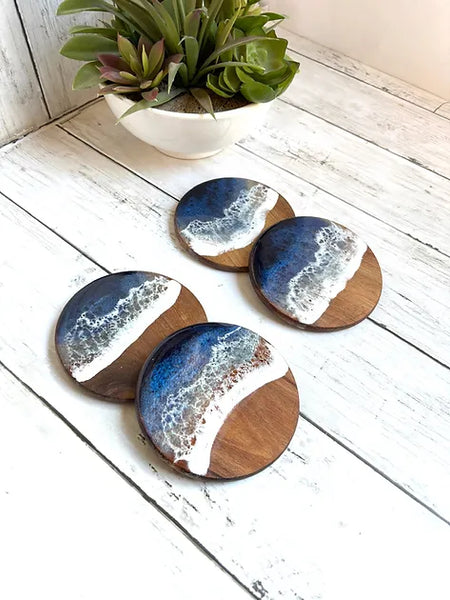Acacia Ocean Coasters (set of 4)