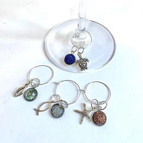 Beachy Wine Charms