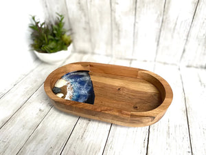 Ocean Oval Tray with Stand