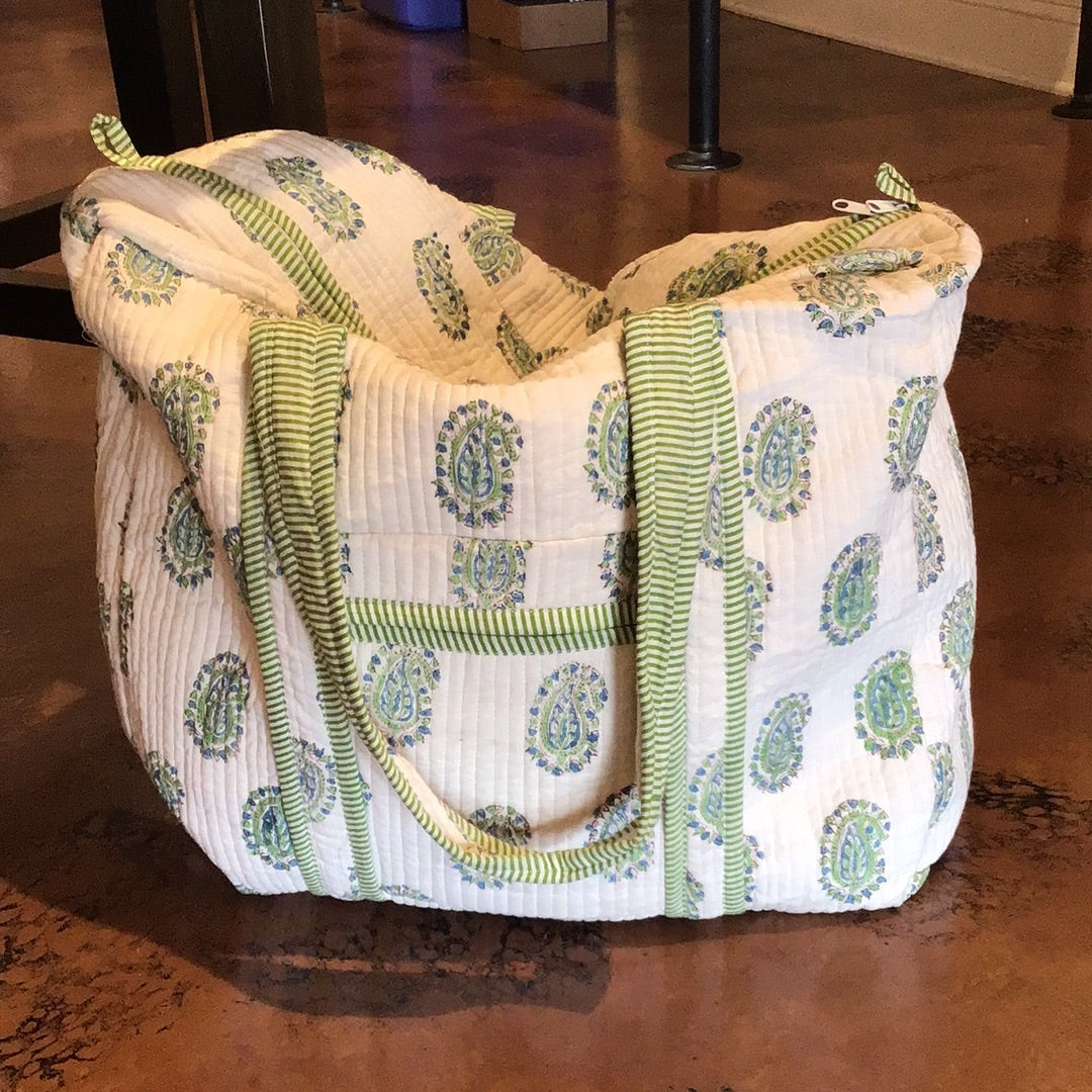 Block Print Duffel