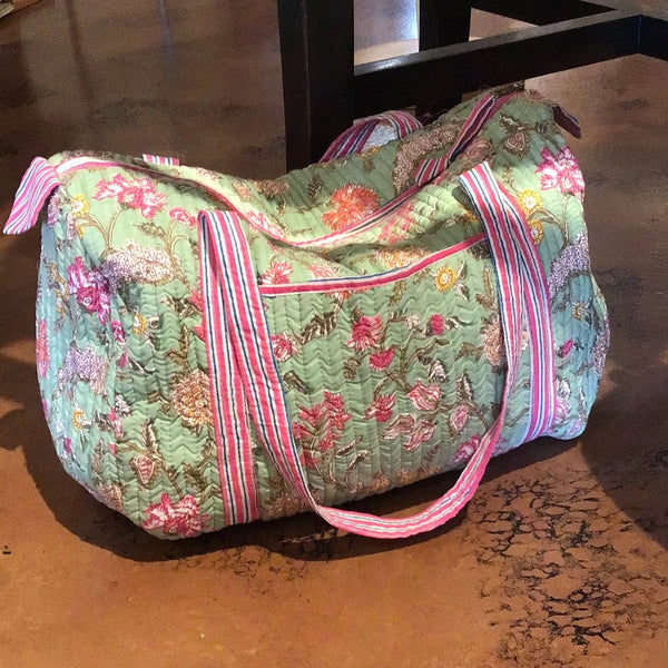 Block Print Duffel