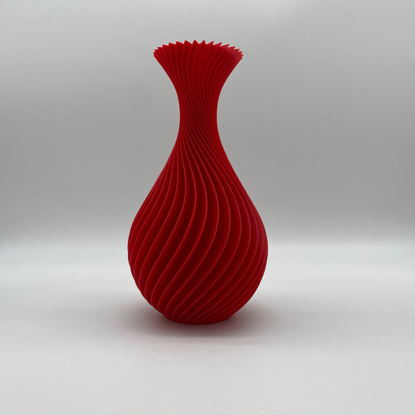 3D printed twisted vase created by NJ artist