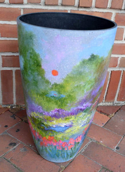 Hand-painted Flowered Planters