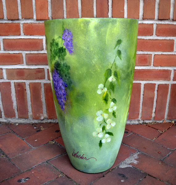Hand-painted Flowered Planters
