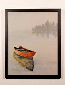 Watercolor Boat - Red Bank Artisan Collective jewelry art vintage recycled Artwork, Yankee Girl Art