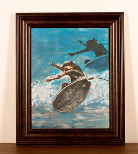Surfer - Red Bank Artisan Collective jewelry art vintage recycled Artwork, Steve Schiro