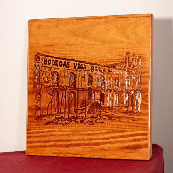 Bodegas Vega  Sicila placemat cheese board created by Satterfield Originals