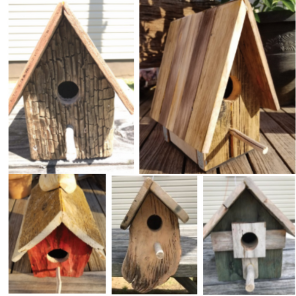 Driftwood Bird Houses