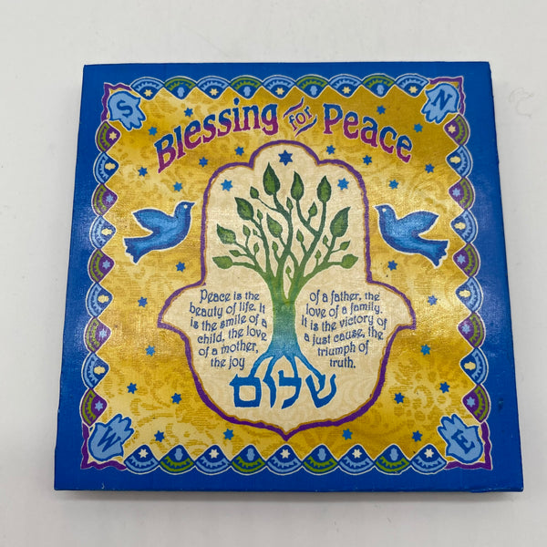 Blessing for peace decorative tile by NJ artist