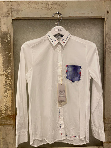 Vlt's by Valentina's  White Blouse w/Embroidery