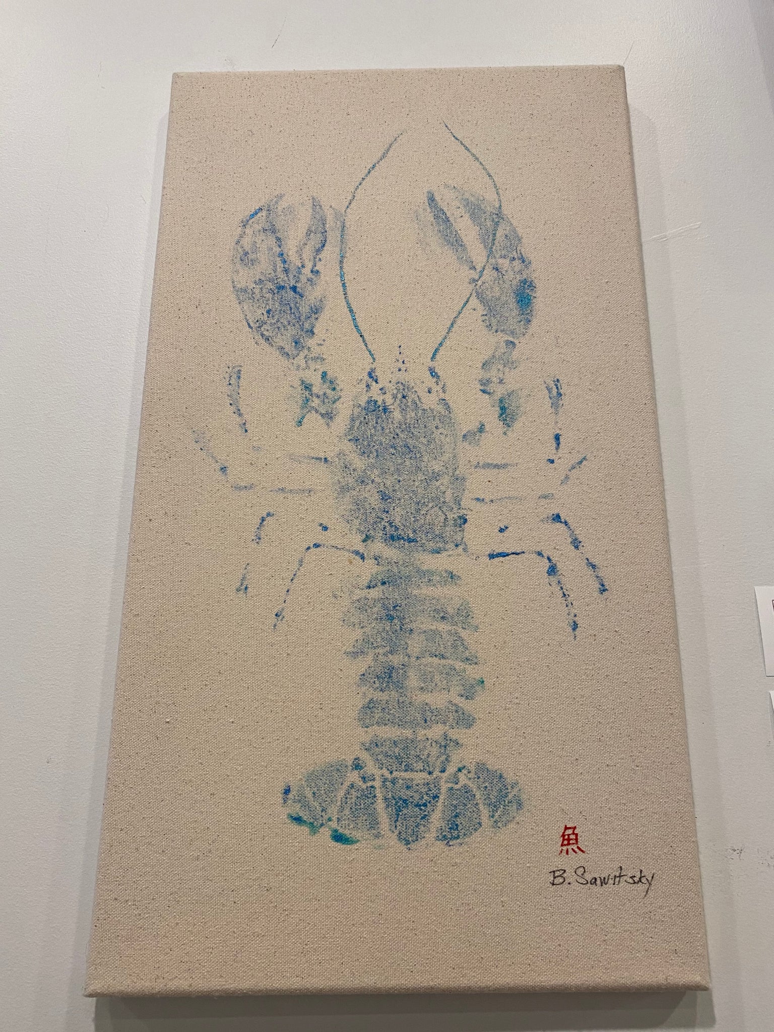 Gyotaku Canvas Lobster