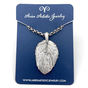 Spearmint Leaf Necklace Nature Jewelry