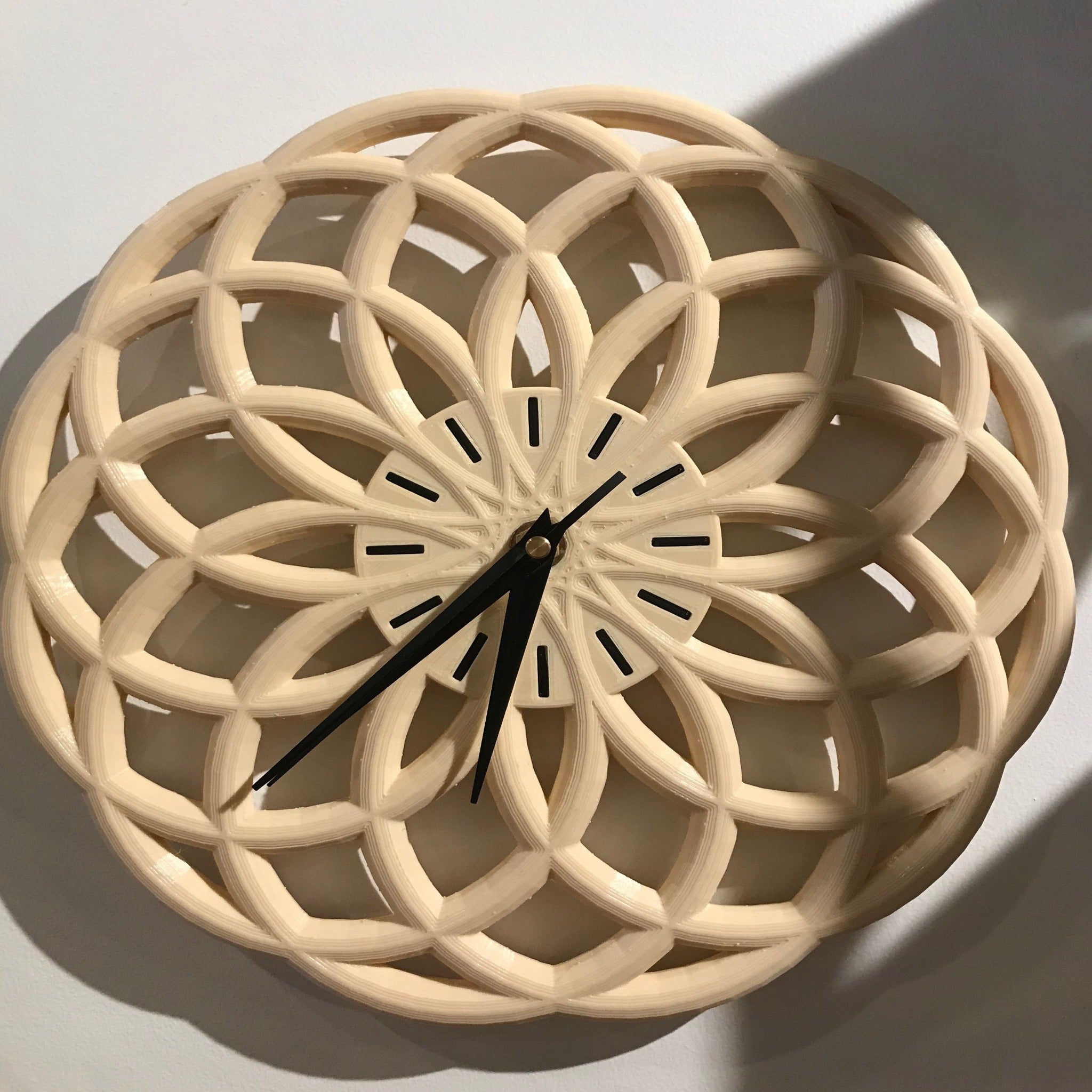 3D printed clock designed and printed by local NJ artist 